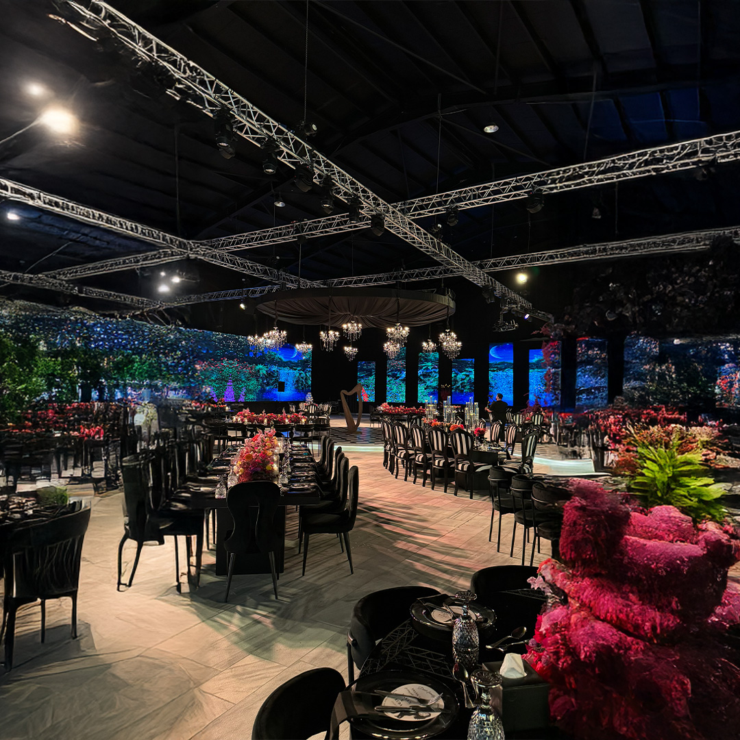 Professional corporate event setup